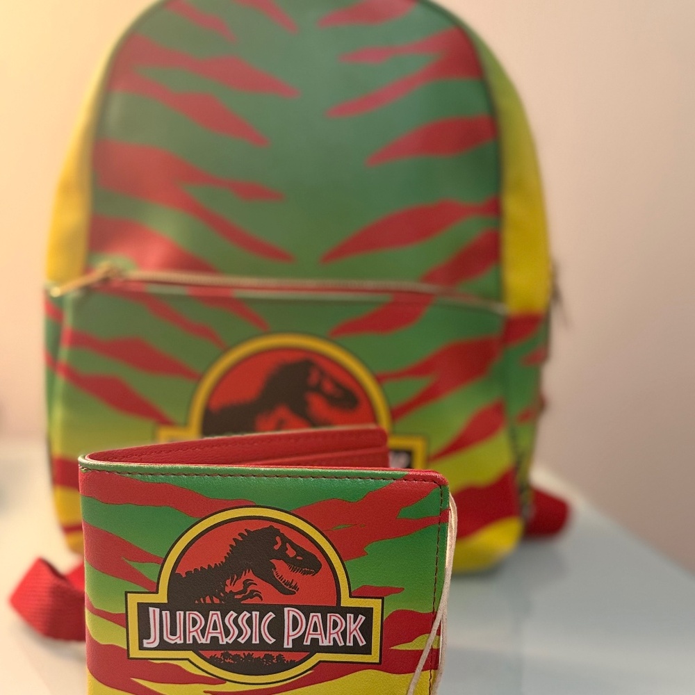 Jurassic Park Mini Backpack + Matching Wallet Set – Loungefly Style – NWT – Rare